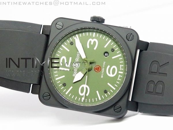 BR 03-92 PVD Case Dial 42.5mm on Rubber Strap MIYOTA 9015