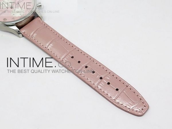 Portuguese 40mm Chrono SS Pink MOP Dial on Pink  Leather Strap A7750