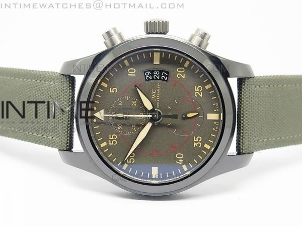 PILOT IWC388002 ZF ZF 1:1 Best Edition Ceramic Case ON Leather Strap A7750