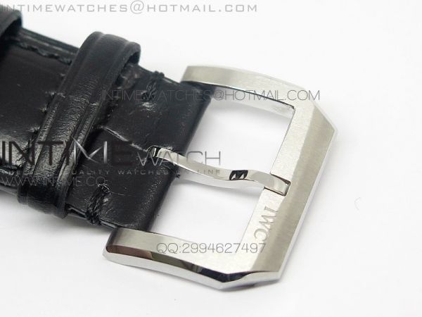 Ingeniuer St.Laurens SS White Black Dial MK 1:1 V2 Best Edition A80111 on Black Leather Strap