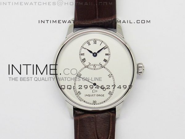 Jaquet Droz SS Case White dial on brown leather