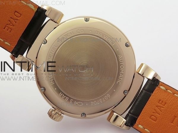Da Vinci IW356601 RG MKF 1:1 Best Edition White Dial A2892 On Brown Leather Strap