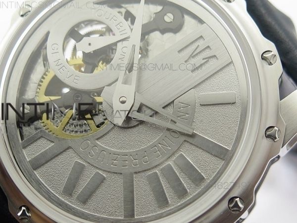 Tourbillon of Tourbillons SS Sliver Dial on Three Color Leather Strap A23J
